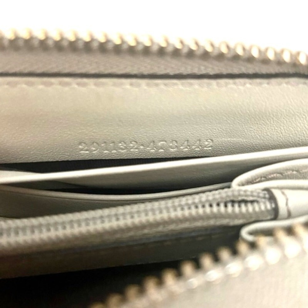 Gucci Wallet Long Continental Card White Leather GG Monogram Brown Zip Around - Picture 7 of 8